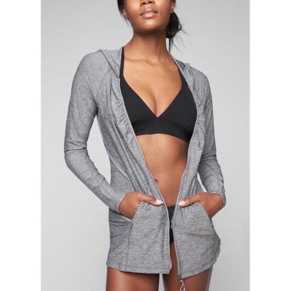 Athleta Vitamin Sea Heather Gray Jacket - Picture 2 of 16